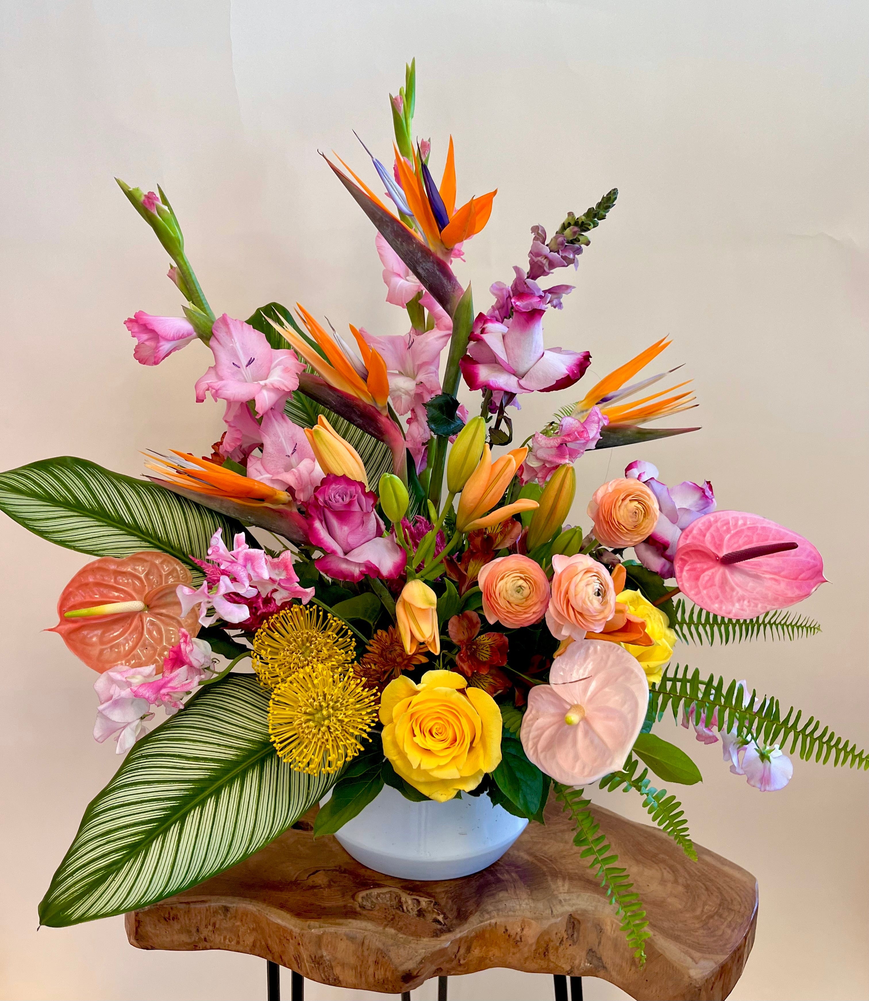 lily flower floral designs Lily Tropical Arrangement