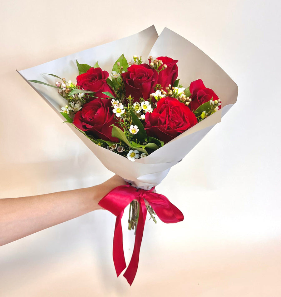 Half Dozen Roses Bouquet