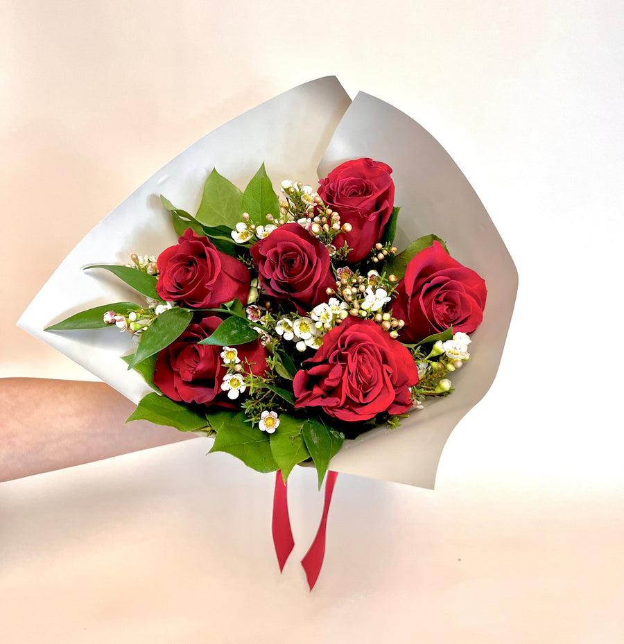 Half Dozen Roses Bouquet