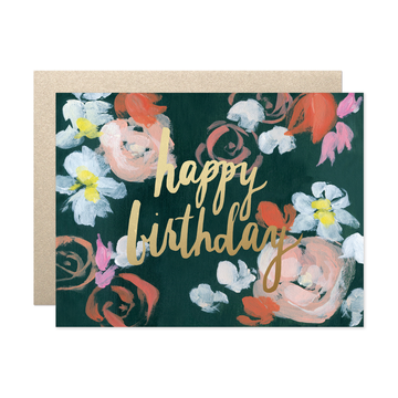 Florals Happy Birthday Card