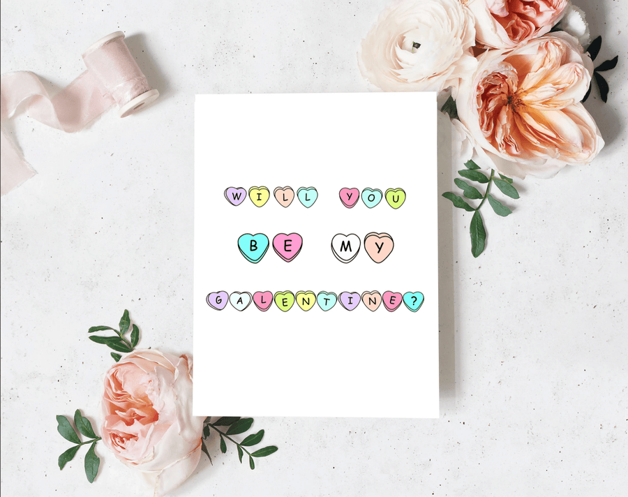 Send some sweet Galentine’s Day vibes with the Be My Galentine Candy Hearts Card! It’s just right for sharing with your favorite people, featuring a blank inside ready for your personal message