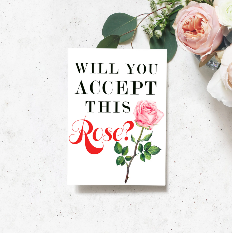 Will You Accept This Rose? Card