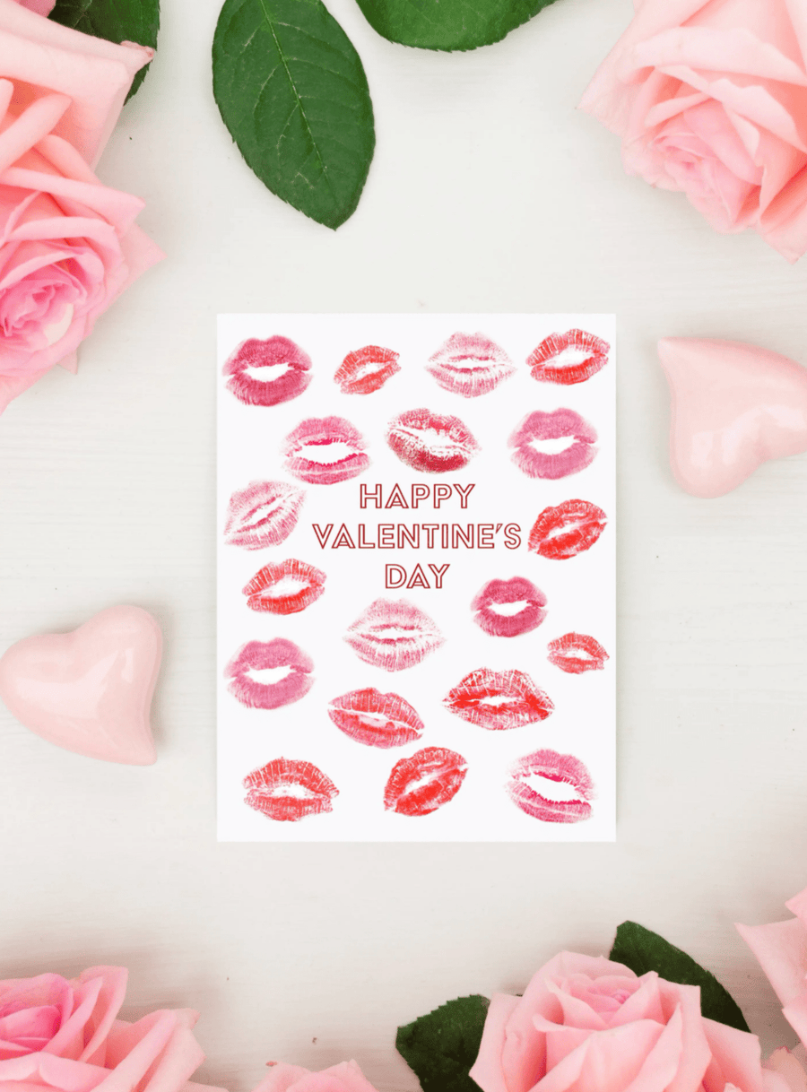 Happy Valentine's Day Kisses Card