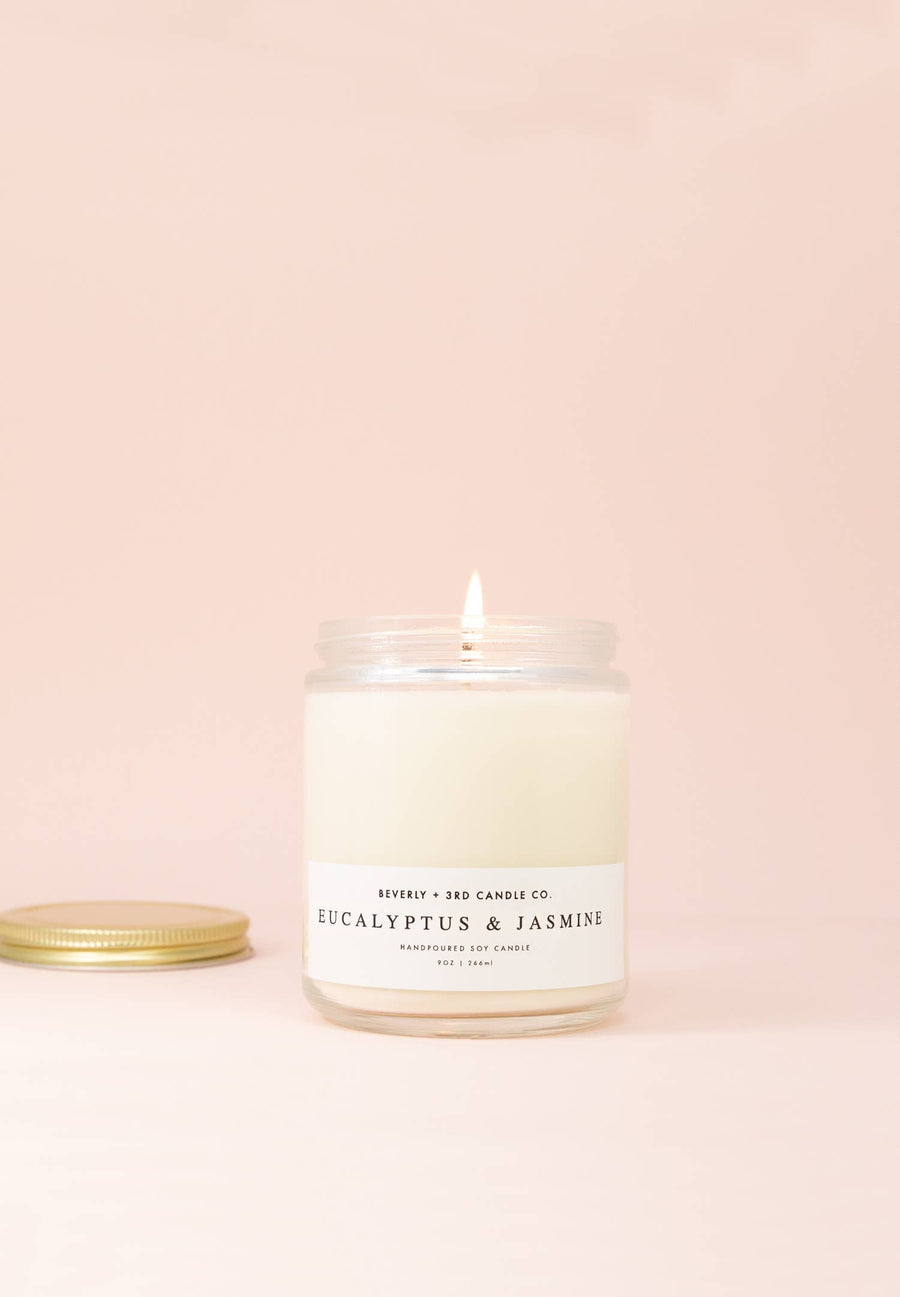 Eucalyptus & Jasmine Soy Candle - 9 oz.
