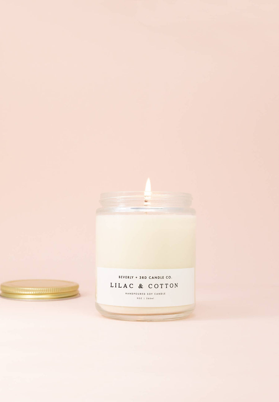 Lilac & Cotton Soy Candle - 9 oz.